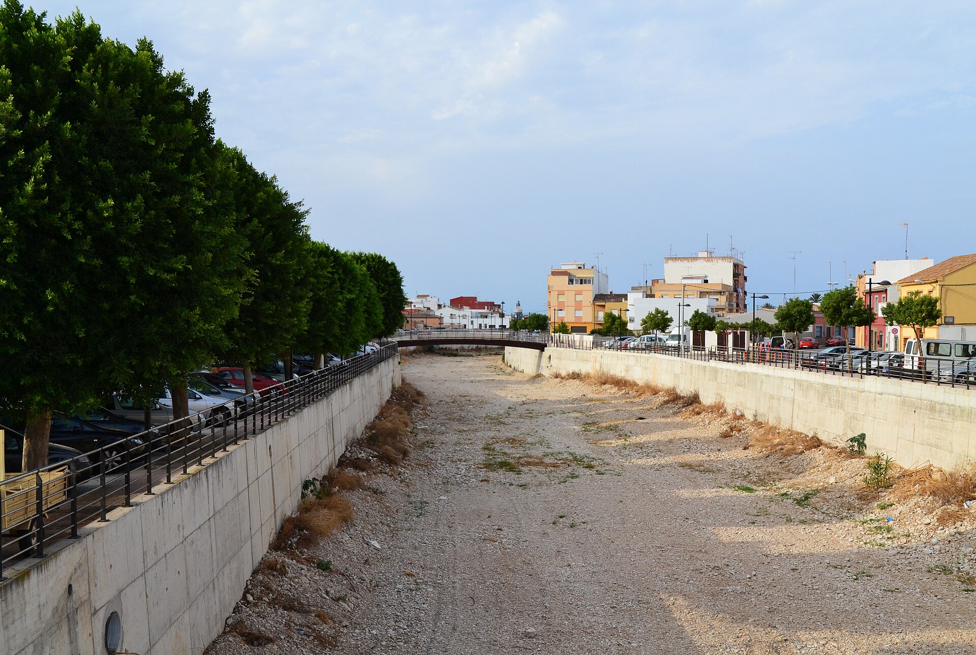 Llits del riu Girona al pas per El Verger